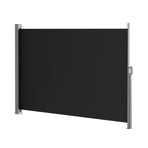 Instahut Side Awning Sun Shade Outdoor Retractable Privacy Screen 1.8X3M Black