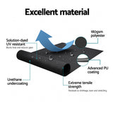 Instahut Side Awning Sun Shade Outdoor Retractable Privacy Screen 1.8X3M Black - 45-Degree Angle