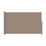 Instahut Side Awning Sun Shade Outdoor Blinds Retractable Screen 1.8X3M Brown - Front View