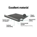 Instahut Side Awning Sun Shade Outdoor Retractable Privacy Screen 1.8X3M Grey - Top-Down View