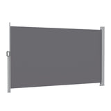 Instahut 1.8X3.5M Side Awning Retractable Privacy Screen Outdoor Sun Shade Grey - Side View