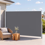 Instahut 1.8X3.5M Side Awning Retractable Privacy Screen Outdoor Sun Shade Grey - Extra Image