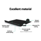 Instahut Side Awning Sun Shade Outdoor Retractable Privacy Screen 2X3M Black X2 - Side View
