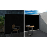 Instahut Side Awning Sun Shade Outdoor Retractable Privacy Screen 2X3M Black X2 - Top-Down View
