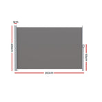 Instahut Side Awning Sun Shade Outdoor Retractable Privacy Screen 2X3M Grey, image 2
