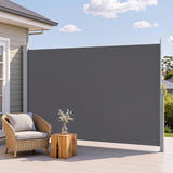 Instahut 2X3.5M Side Awning Retractable Privacy Screen Outdoor Sun Shade Grey - Extra Image