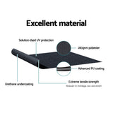 Instahut Window Door Awning 1.2mx0.6mx0.6m Black Polyester Fabric Steel Frame - 45-Degree Angle