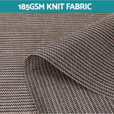 Instahut 2.1X2.5M Outdoor Blinds Awning Roll Down Retractable Knit Fabric Outdoor Blinds Window Shade Brown - 45-Degree Angle