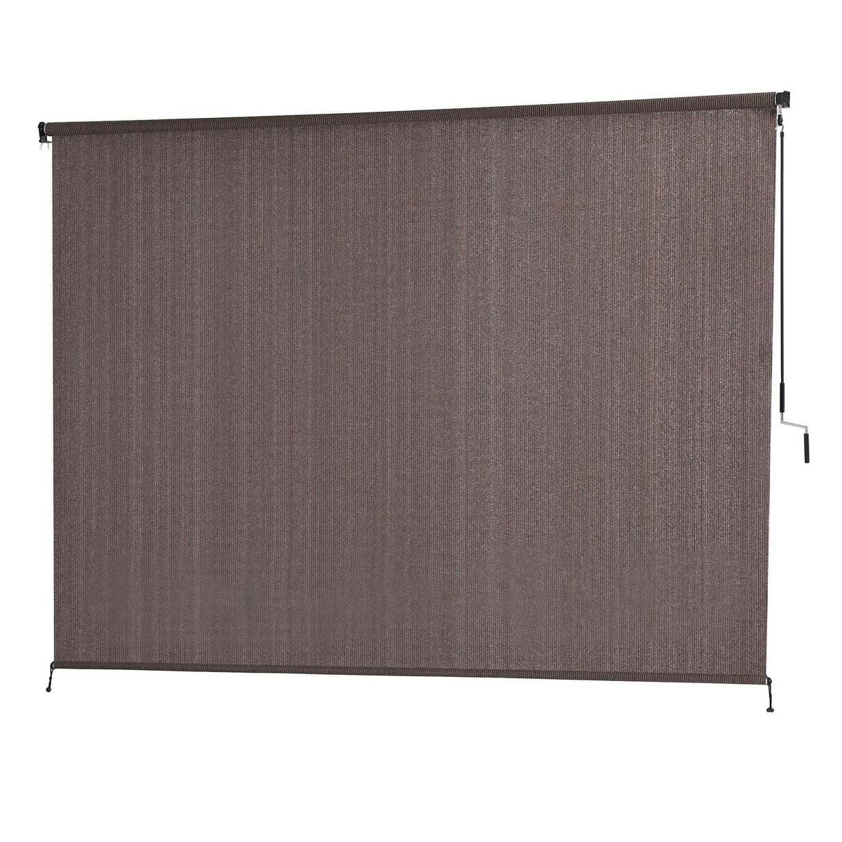 Instahut 3X2.5M Outdoor Blinds Awning Roll Down Retractable Knit Fabric Outdoor Blinds Window Shade Brown
