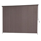 Instahut 3X2.5M Outdoor Blinds Awning Roll Down Retractable Knit Fabric Outdoor Blinds Window Shade Brown