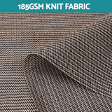 Instahut 3X2.5M Outdoor Blinds Awning Roll Down Retractable Knit Fabric Outdoor Blinds Window Shade Brown - Rear View