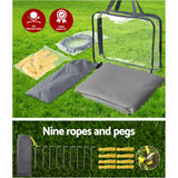 Caravan Privacy Screen Roll Out Awning 4.3X1.95M End Wall Side Sun Shade Grey - Rear View