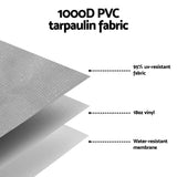 Weisshorn 14ft Caravan Awning RV Replacement Fabric 3.95M x 2.42M - 45-Degree Angle