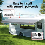Weisshorn 14ft Caravan Awning RV Replacement Fabric 3.95M x 2.42M - Rear View