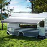 Weisshorn 17ft Caravan Awning RV Replacement Fabric 4.93M x 2.42M - Low Angle