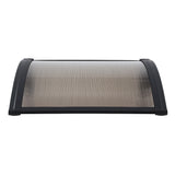 Instahut Window Awning Drainage 0.6mx0.6m Outdoor Brown - Side View