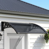 Instahut Window Awning Drainage 0.6mx0.6m Outdoor Grey - Extra Image