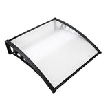 Instahut Window Door Awning 1mx1m Transparent Panel - Low Angle