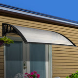 Instahut Window Door Awning 1mx1m Transparent Panel - Close-Up Angle