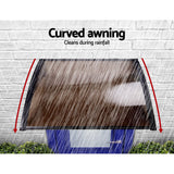 Instahut Window Door Awning 1mx1m Brown - 45-Degree Angle
