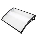 Instahut Window Door Awning 1mx1.2m Transparent - Low Angle