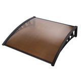 Instahut Window Door Awning 1mx1.2m Brown - Close-Up Angle