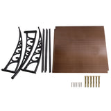 Instahut Window Awning Door Canopy 1m x 2m Brown - 45-Degree Angle