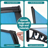 Instahut Window Door Awning 1mx3m Blue - Low Angle