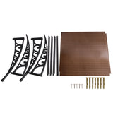 Instahut Window Door Awning 1mx3m Brown - Rear View