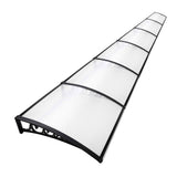 Instahut Window Door Awning 1mx6m Transparent Plastic Frame - Low Angle