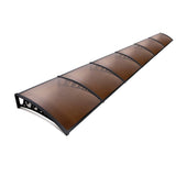 Instahut Window Door Awning 1mx6m - Brown - Close-Up Angle
