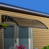 Instahut Window Door Awning 1mx6m - Brown - Rear View