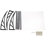 Instahut Window Door Awning Canopy 1mx2m Transparent Sheet Black Plastic Frame - Rear View