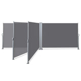 Instahut Side Awning Sun Shade Outdoor Retractable Privacy Screen 2MX6M Grey - Top-Down View