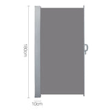 Instahut Retractable Side Awning Shade 1.8 x 3m - Grey - Front View