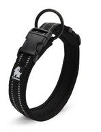 True Love Heavy Duty Reflective Dog Collar - Black, L-1962324874970140672