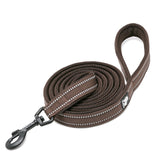 True Love Reflective Pet Leash 2m - Brown, S - Side View