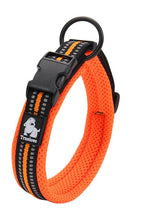 True Love Heavy Duty Reflective Dog Collar - Orange, XS - Front View
