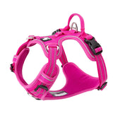 True Love No Pull Explosion Proof Dog Harness - Pink, XL - Front View