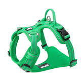 True Love No Pull Explosion Proof Dog Harness - Green, L - Front View