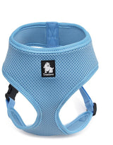 Dog Harness with Steel D Ring - Blue, M - Front View