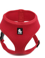 Dog Harness with Steel D Ring - Red, S - Front View