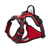 True Love No Pull Explosion Proof Dog Harness - Red, M - Front View