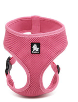 Dog Harness with Steel D Ring - Pink, M - Front View