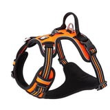 True Love No Pull Explosion Proof Dog Harness - Orange, L - Front View
