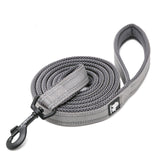 True Love Reflective Pet Leash 2m - Grey, S - Side View