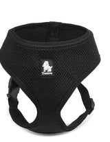 Dog Harness with Steel D Ring - Black, M - Front View