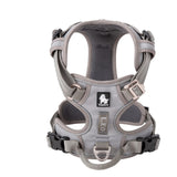 True Love No Pull Explosion Proof Dog Harness - Grey, XL - Rear View