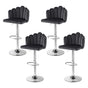 Artiss Bar Stool X4 Kitchen Dining Counter Gaslift Chair Adjustable Velvet Grey