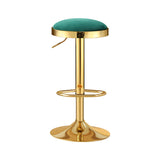 4x Artiss Bar Stools Kitchen Dining Chairs Velvet Padded Stool Green - Side View